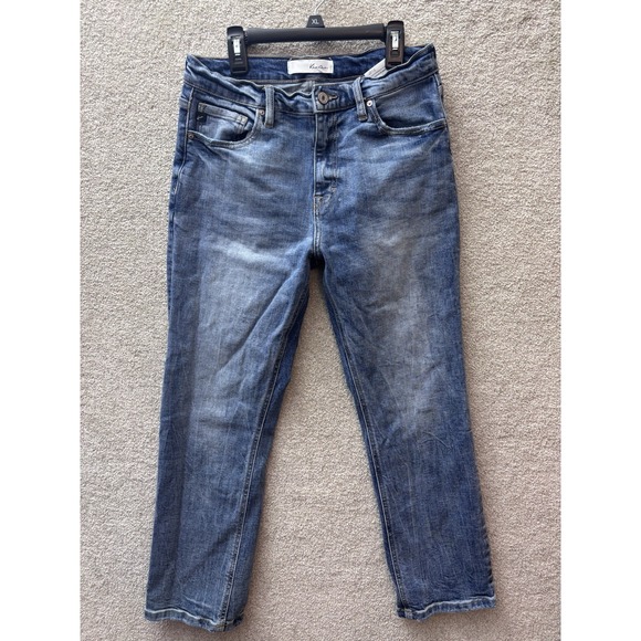 KanCan‎ Jeans Women Juniors 7/27 Tilda High Rise Slim Straight Fade Distressed - Picture 2 of 9